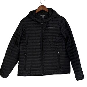Eddie Bauer Women’s  Black Down Puffer Jacket Size XL